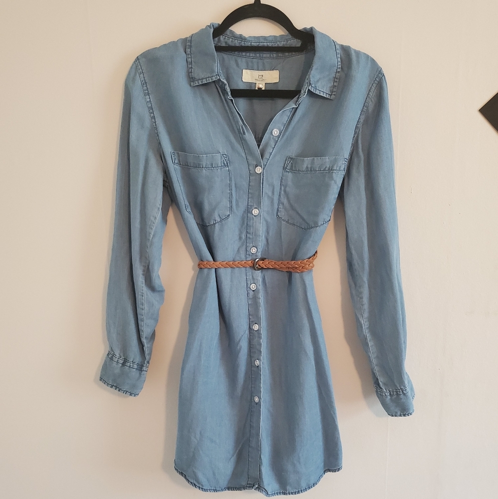 Long Sleeve Denium Dress
